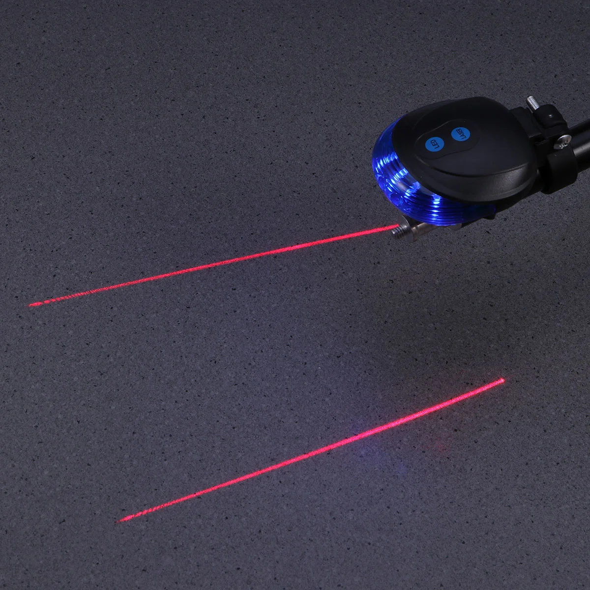 Bike Tail Light 5-LED Rear Light Turn Signals Cycling Projector Safety Warning Lamp Back Flashlight (Blue)