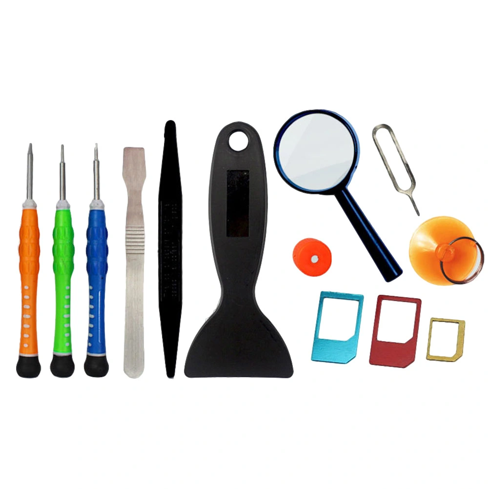 13 in 1 Multipurpose Repair Tool Set Phone Disassemble Tools Screwdriver Suction Cup Crowbar Compatible for iPhone