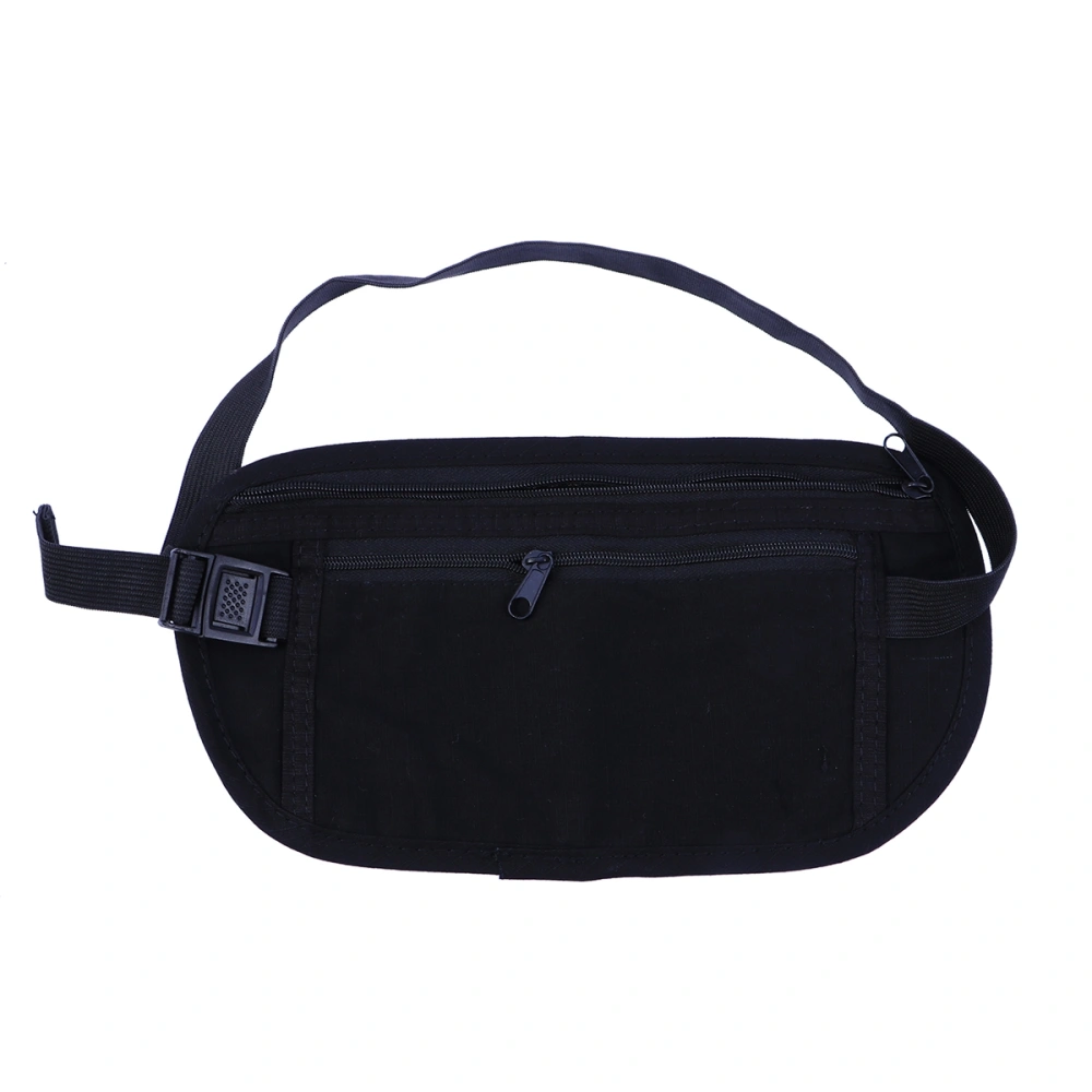 Women Men Outdoor Casual Sports Waist Bag Workout Fanny Pack Bag for Jogging Walking Hiking Climbing Camping (Black)