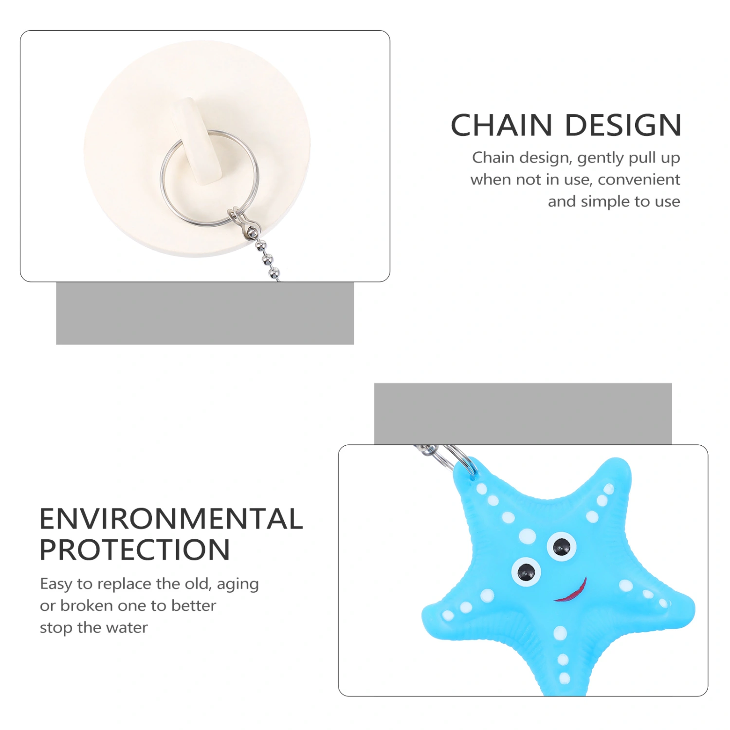 2Pcs Practical Tub Drain Plugs Simple Bathtub Drain Covers Bathtub Accessories