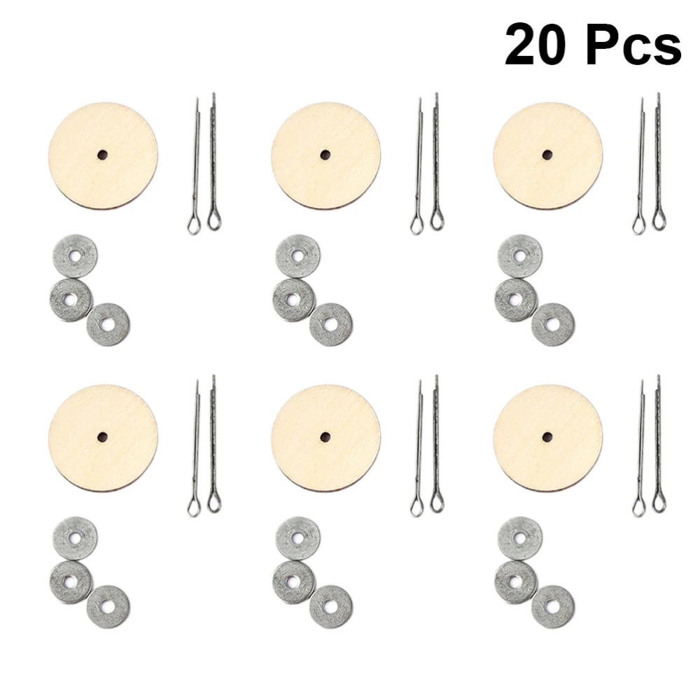 20 Set Teddy Bear Joint Accessories Little Bear Doll Joint Bolt DIY Rotatable Wooden Joints Multi-purpose DIY Doll Joints Accessory for DIY Doll Making Silver Size 35MM