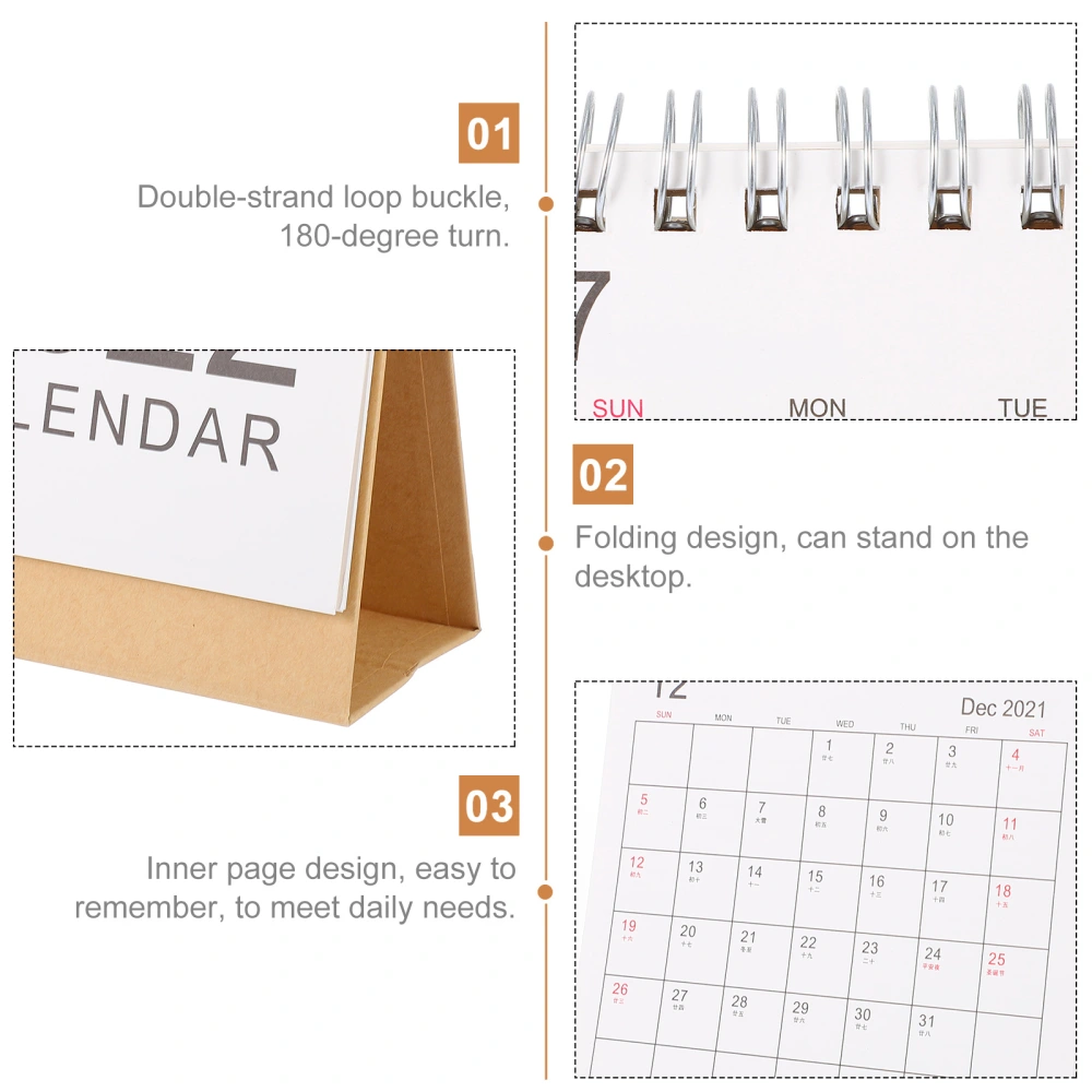  2022 Simple Desk Calendar Daily Schedule Table Agenda Organizer Office Calendar