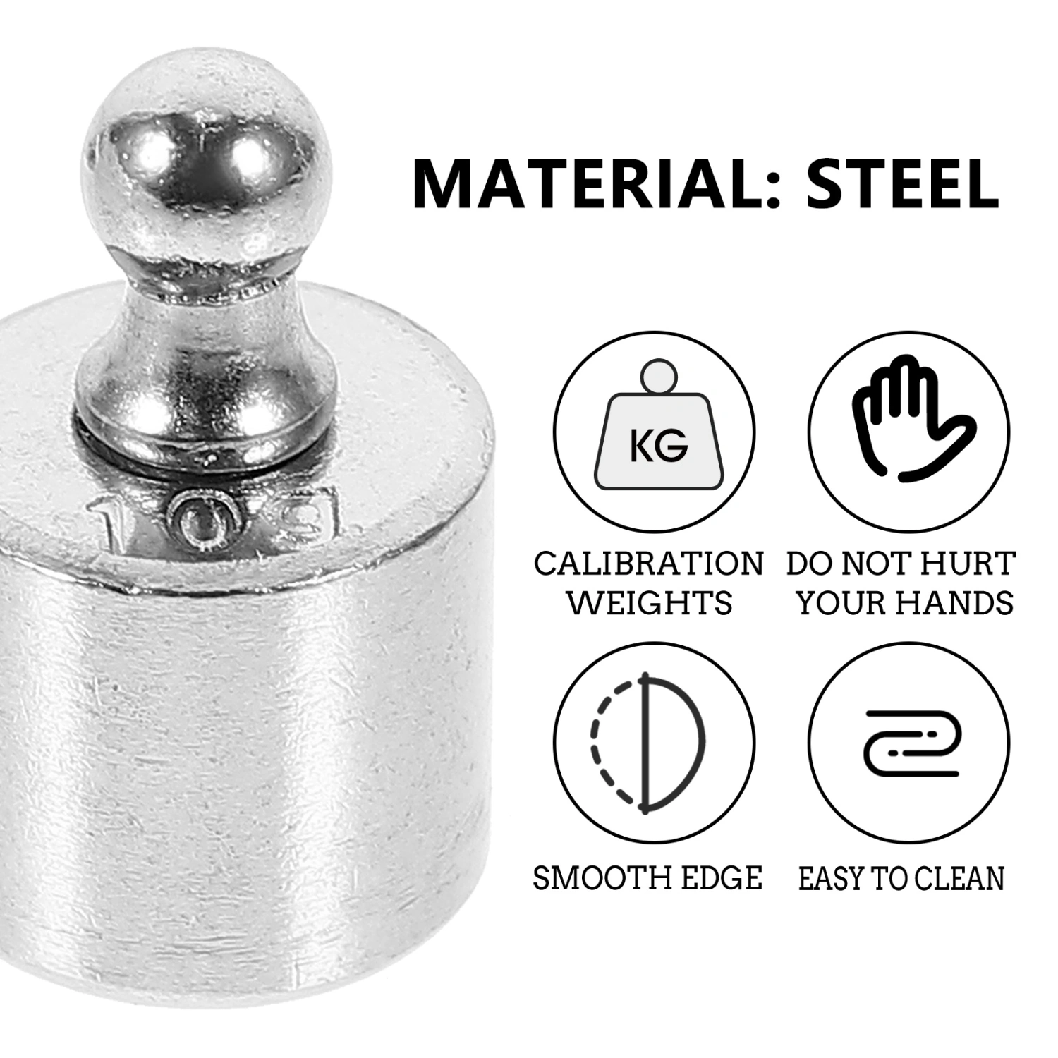 5pcs Calibration Steel Weight 10g Professional Scale Weight Digital Scale Weight