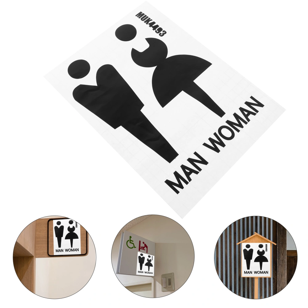 Toilet Door Sticker Bathroom Washroom Wall Decals Family DIY Decor Art Stickers