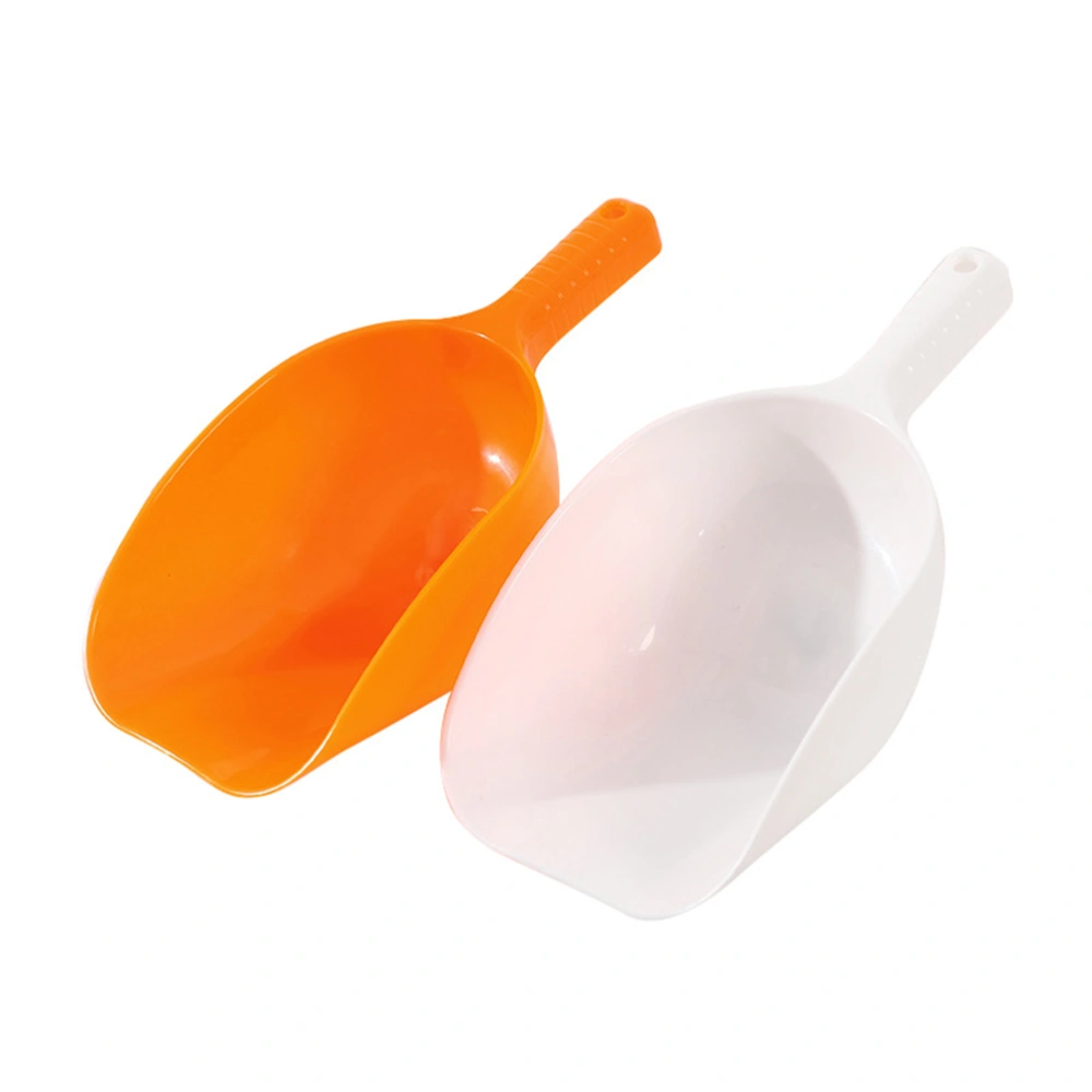 2pcs PP Plastic Ice Scoops Rice Shovel Kitchen Food Scoop for Flour Soybeans (Random Color)