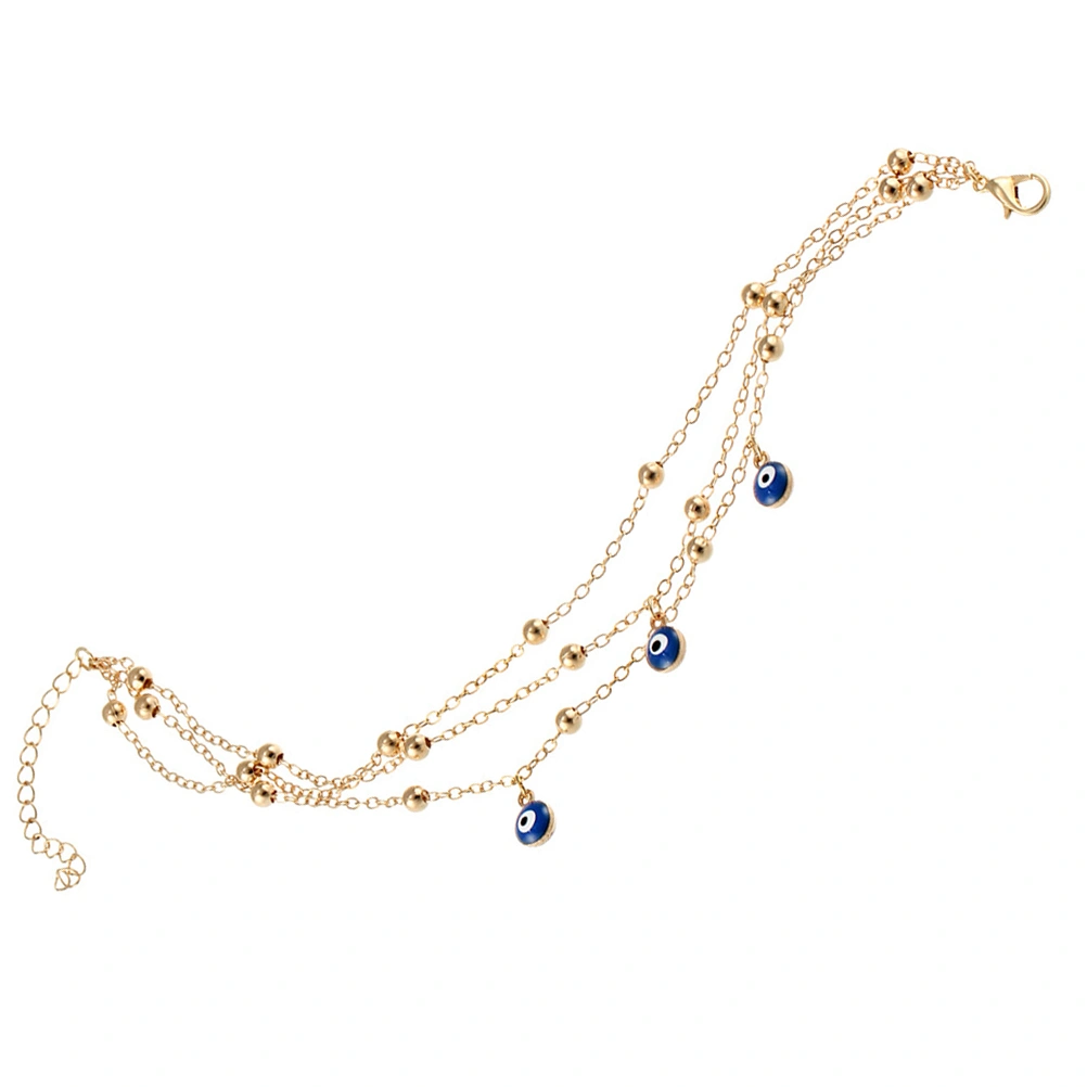 Bohemia Chic Mini Evil Eye Style Anklet Dangle Anklet for Barefoot Sandals Jewellery - Gold