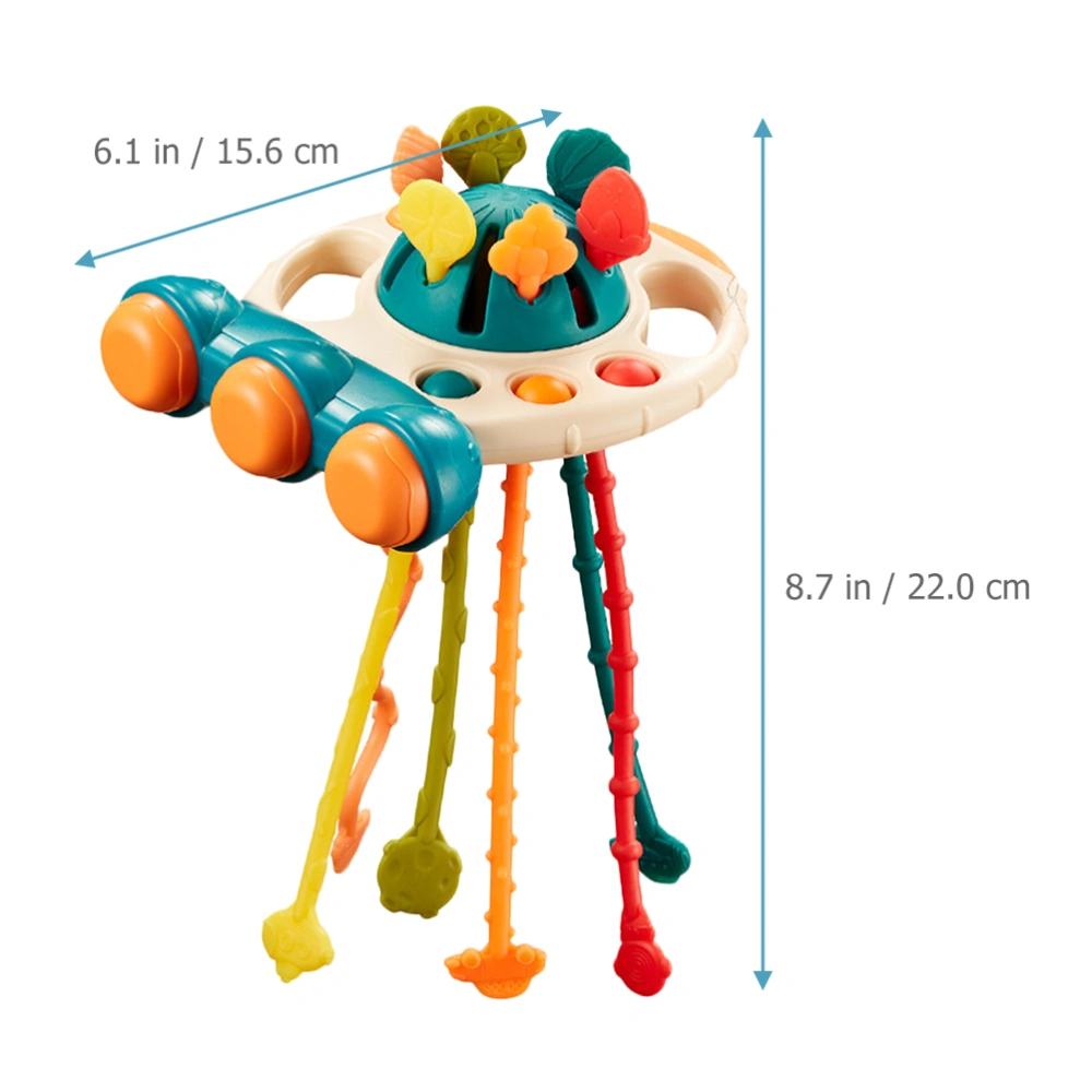 Silicone Pull String Teething Teether Kids Interactive Toy Sensory Teething Toy