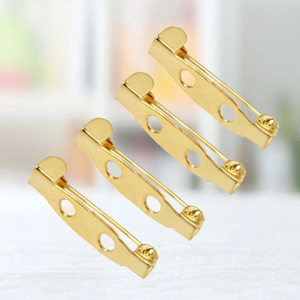 200pcs 2.5cm Golden Brooch Pin Bar Clasp Brooch Safety for Craft Jewelry DIY Making