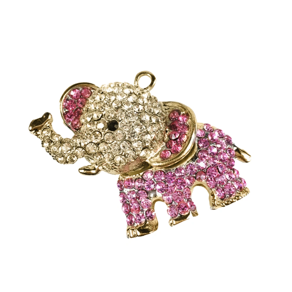 Diamond-mounted Elephant Car Air Outlet Perfume Clip Air Freshener Diffuser Ornament Automobile Perfume (Golden)