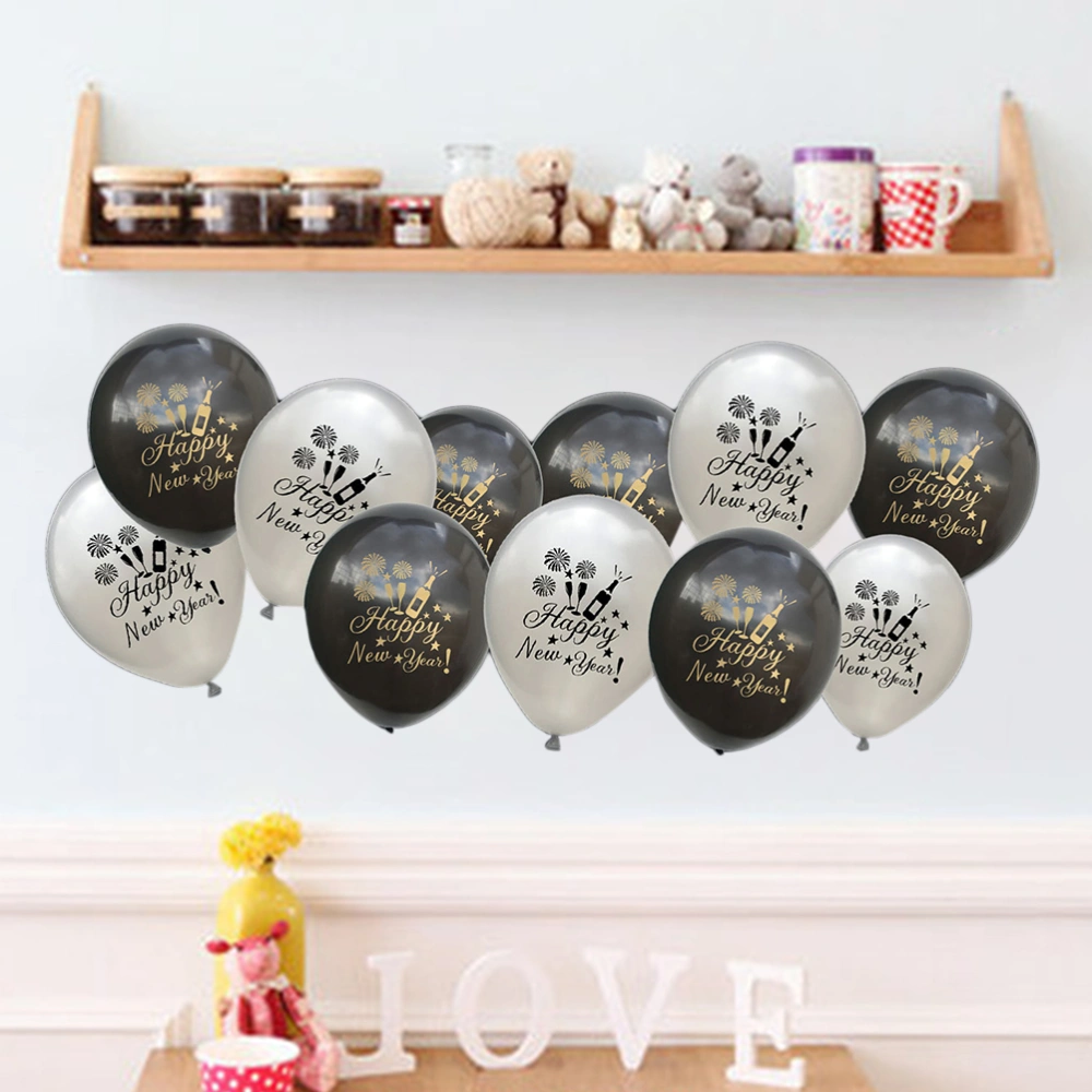 32pcs New Year Decorations Confetti Latex Foil Balloons Banner New Year's Eve Party Supplies