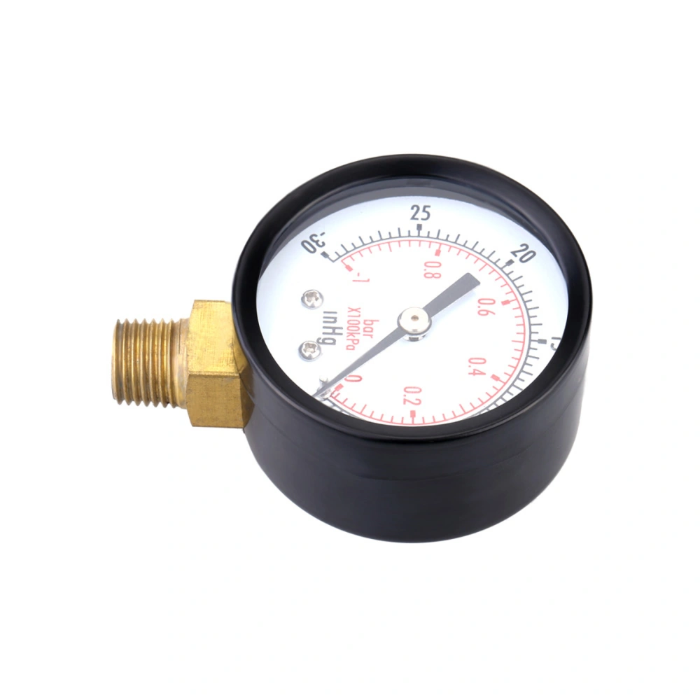 Utility Vacuum Pressure Gauge for Air Compressor Water Oil Gas 0-30HG