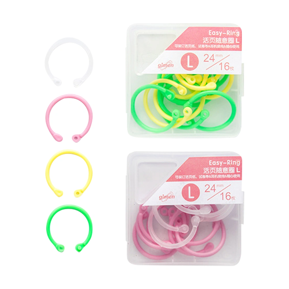32Pcs Household Book Rings Portable Book Binder Circles Convenient Book Circles (Random Color)