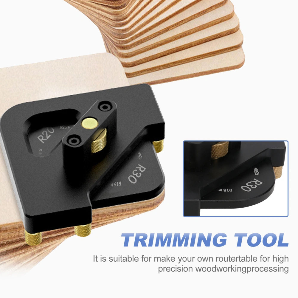 1pc Rounding Module Fillet Chamfering Template R Angle Woodworking Milling Trimming Tool (Circular Bead R15-20-25-30)