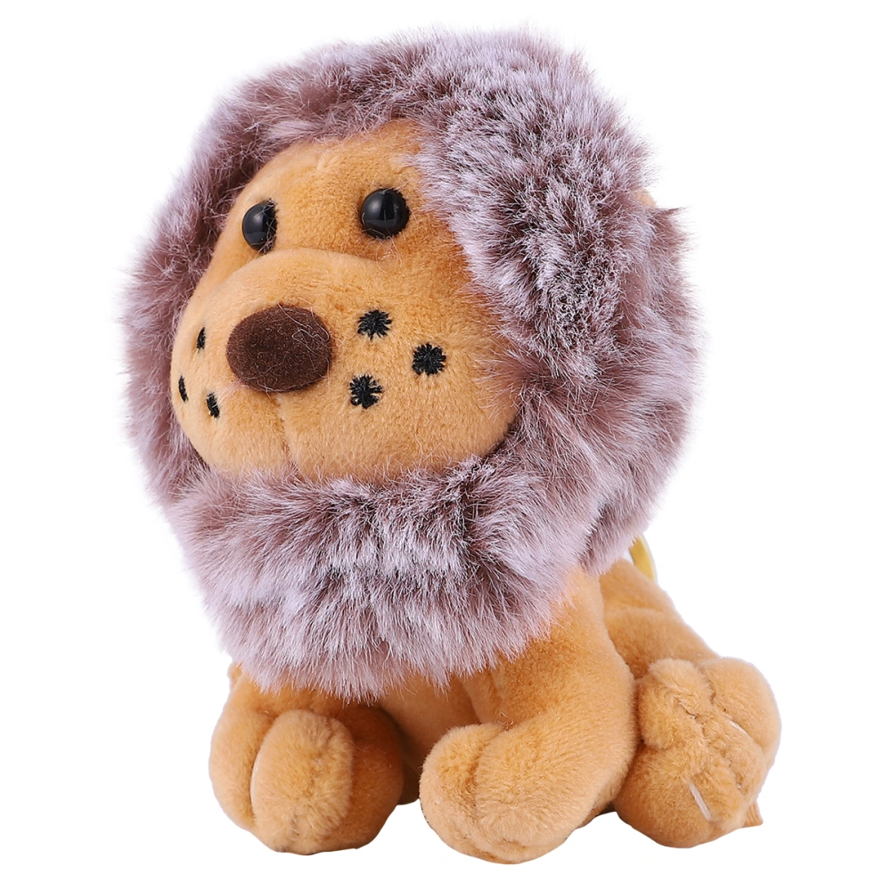 1pc Lovely Key Holder Lion Keychain Unique Key Ring Key Decoration Bag Pendant for Decor Use (Brown)