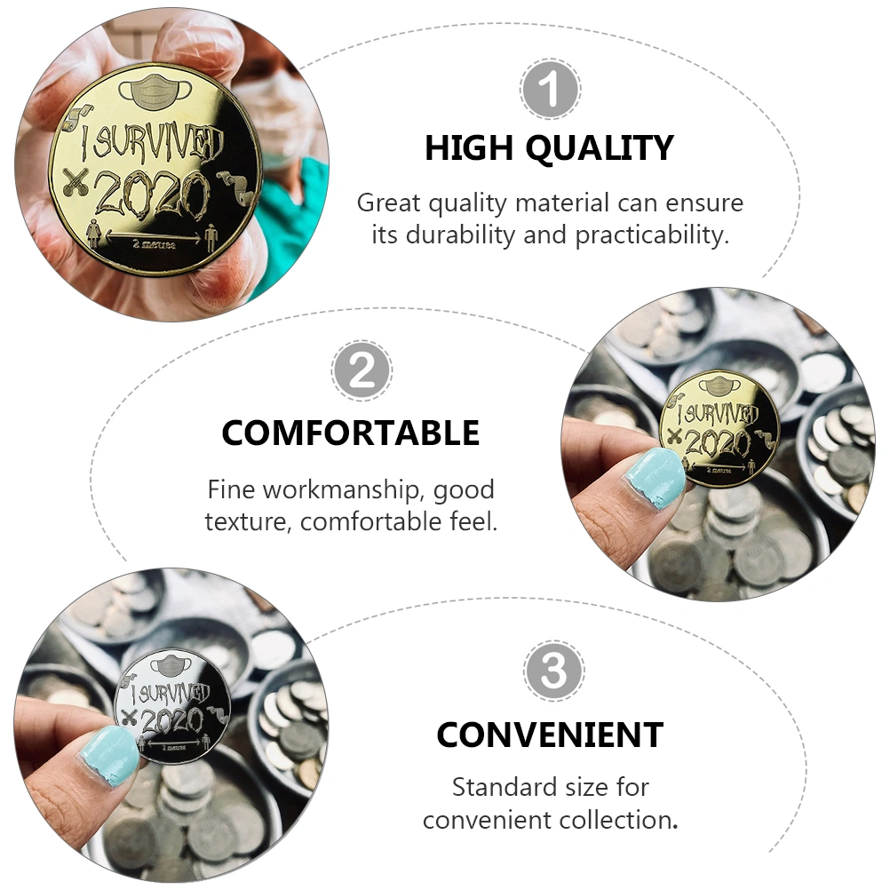 2Pcs Good Fortune Souvenir Coins Survivor Commemorative Coins Mother's Day Gift