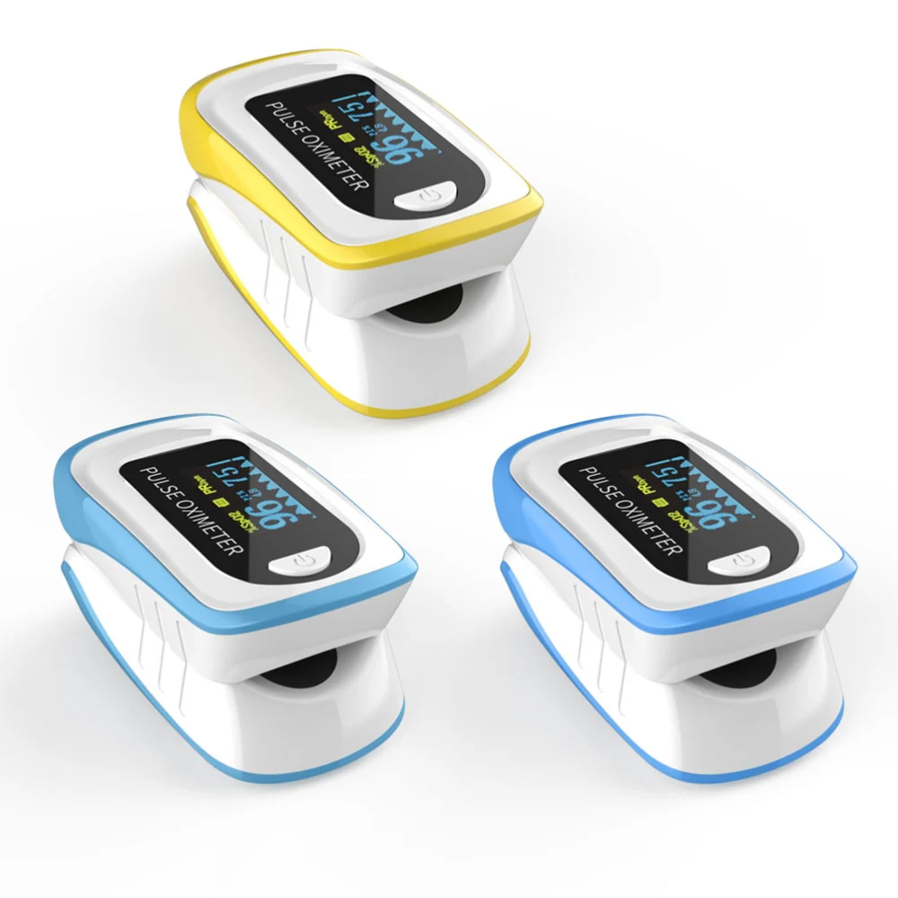 1Pc Finger Clip Oximeter Oxyhemoglobin Saturation Monitor Finger Clip Oximetry Heart Rate Monitor Fingertip Heart Rate Oximeter without Battery (Light Blue)