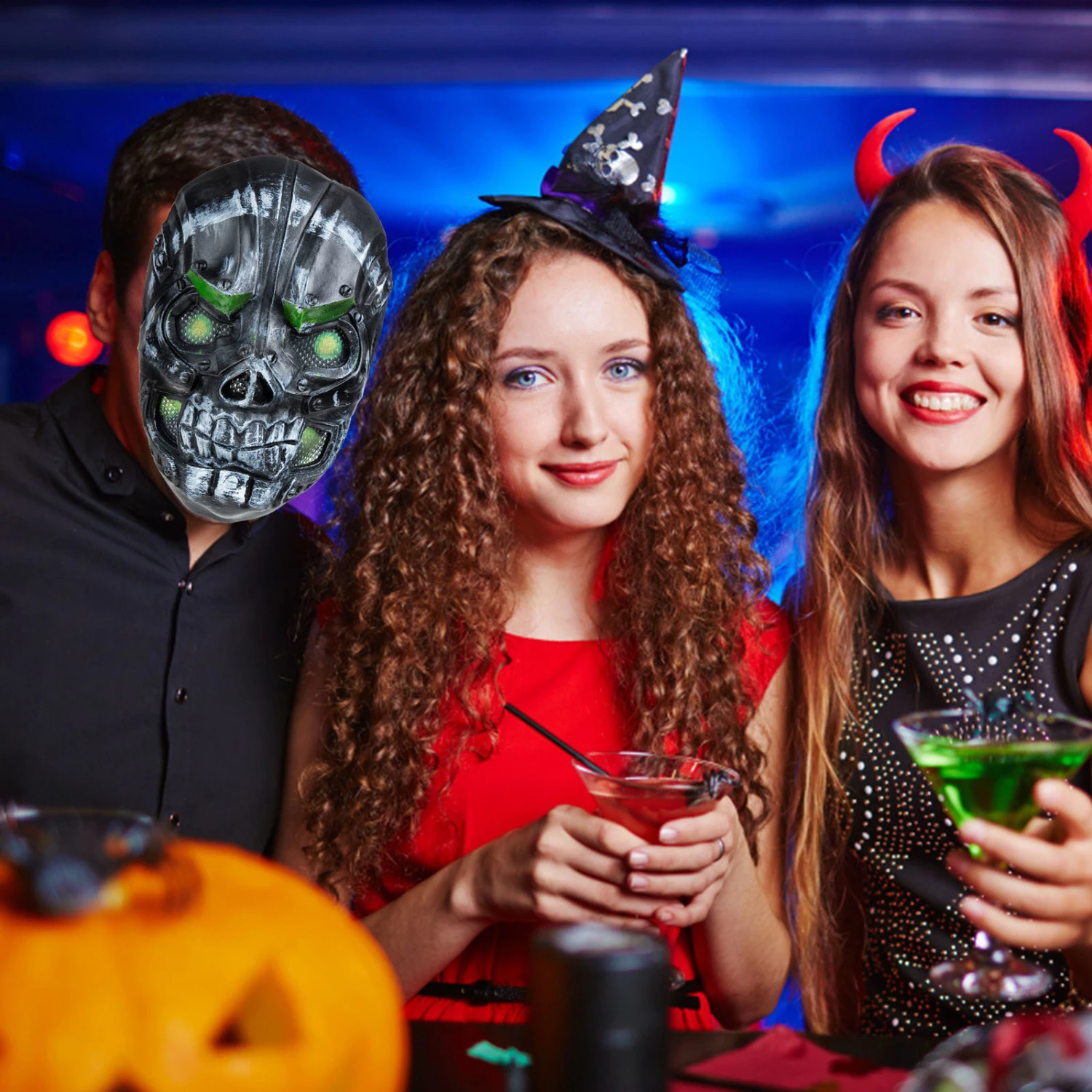 Scary Facial Mask Horrific Party Decor Horrific Mask Vinyl Prank Mask Halloween Prank Tool