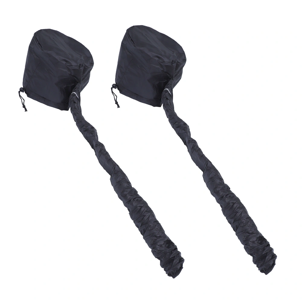 2Pcs Portable Deep Conditioning Heat Hats Thermal Heated Steamer Hats (Black)