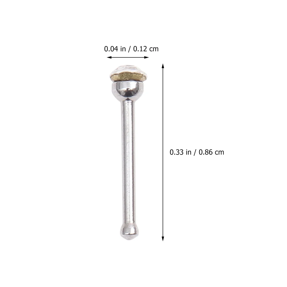 1 Box of 60PCS 1.8MM Boxed Nose Stud Stainless Steel Nose Jewelry Simple Rhinestone Inlaid Nose Studs Nose Piercing Jewelry for Home Store (White)