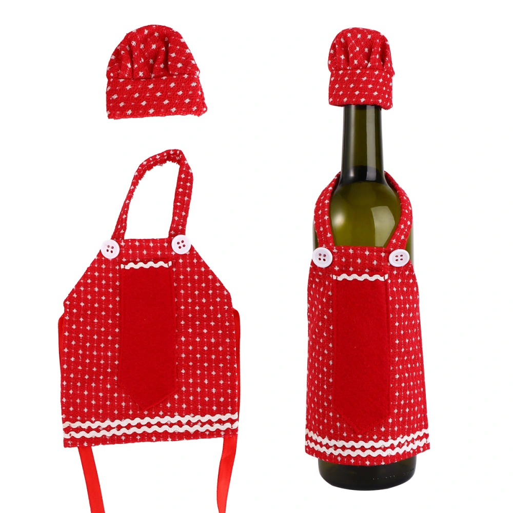 2 Pcs Xmas Wine Bottle Cover Reusable Wine Bottle Bag