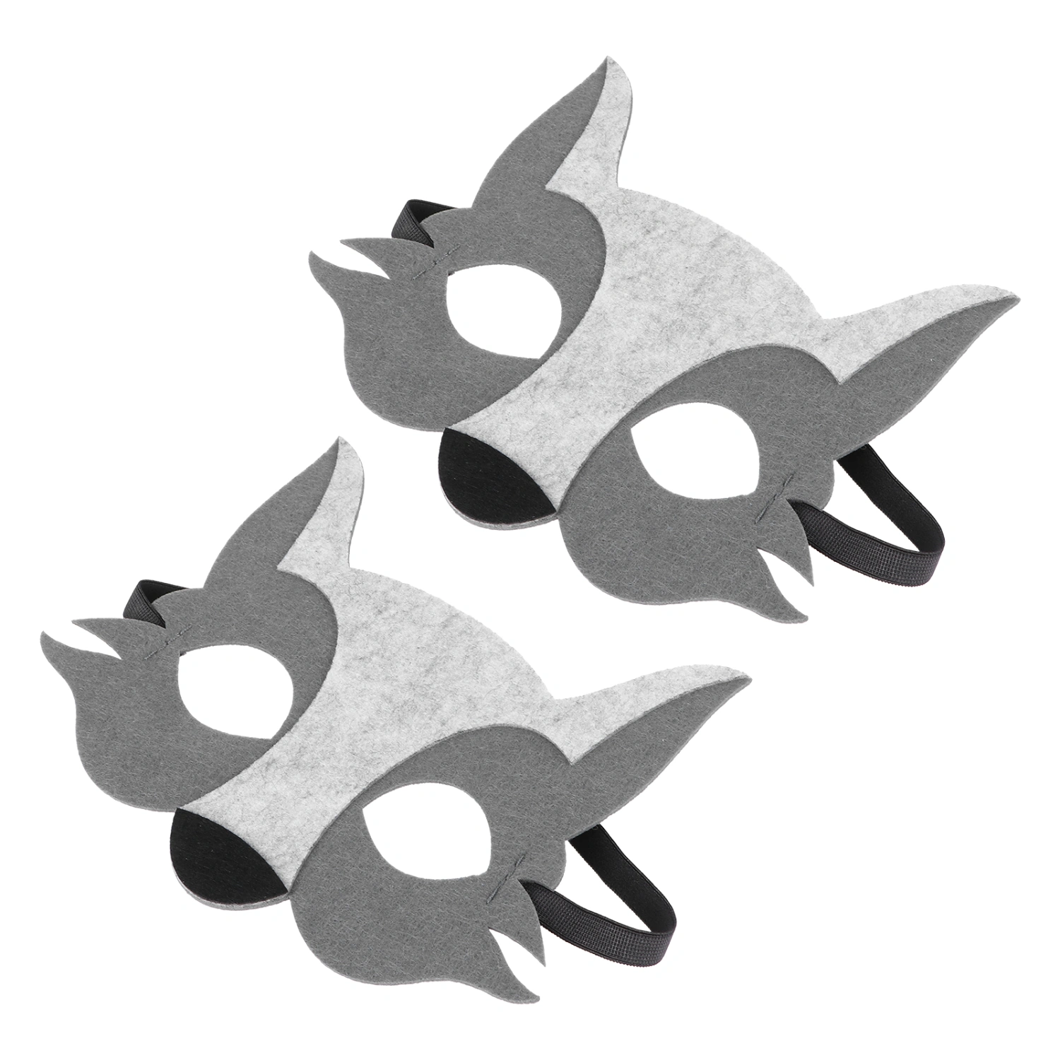 2Pcs Cartoon Kids Mask Role-play Supply Stage Performance Prop Party Mask (Gray)
