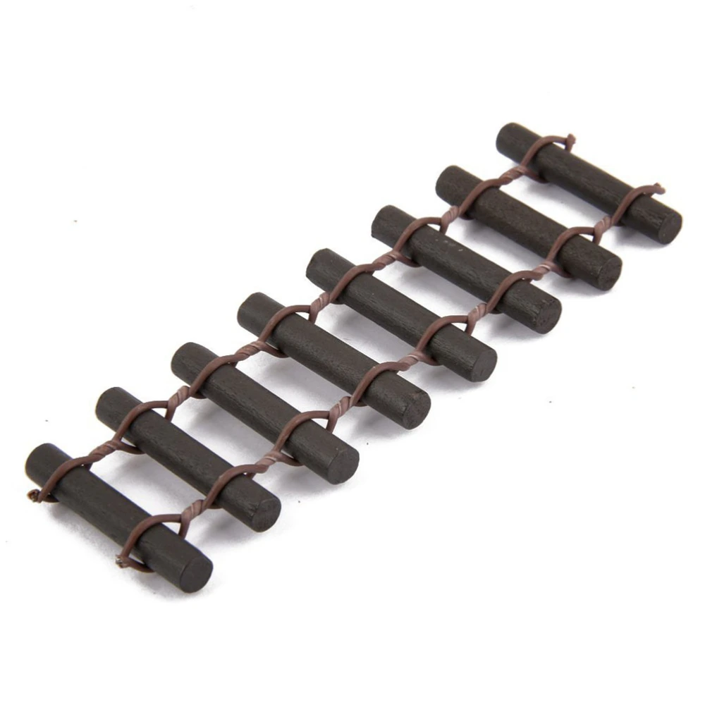 10PCS Bonsai mini house Miniature Garden Decorative Picket Fence Decor Set Ornament (Coffee)