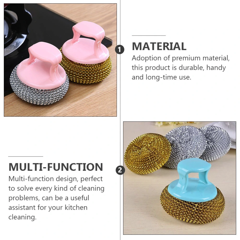 8pcs Practical Washing Brush Steel Wire Ball Cleaning Tool for Restaurant