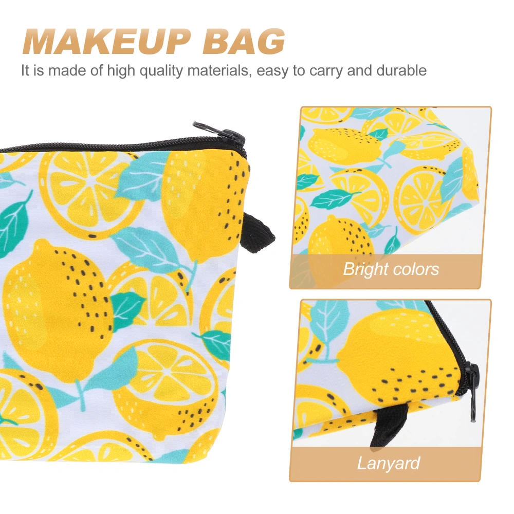 Small Portable Makeup Bag Double-Sided Printed Waterproof Travel Cosmetic Bag