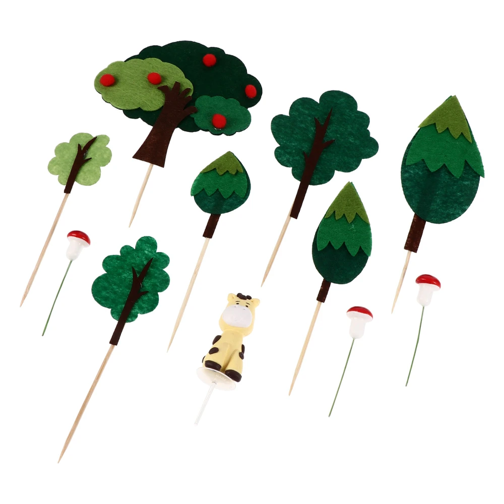 1 Set Woodland Animal Cupcake Toppers Woodland Theme Party Cupcake Toppers (Random Style)