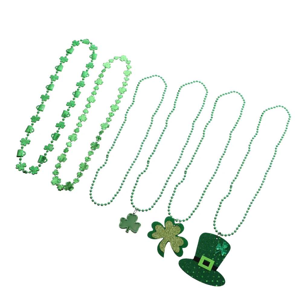 12Pcs St. Patrick's Day Pendants Plastic Bead String Decors String Ornaments