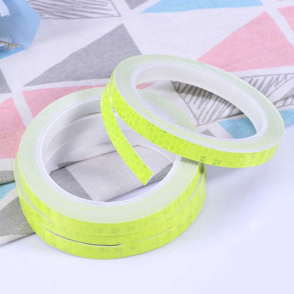 5pcs Wheel Reflective Stickers Safety Accessories Tape Rim Stickers Warning Strips for Cycling Wheel Hat Car