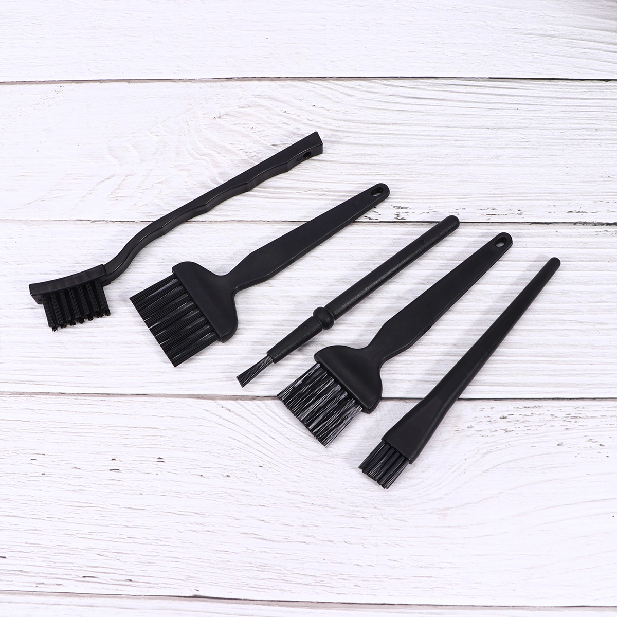 5pcs Anti Static Brush ESD Safe Details Cleaning Brush Tool for Mobile Phone Tablet PCB BGA Repair Work (Black)