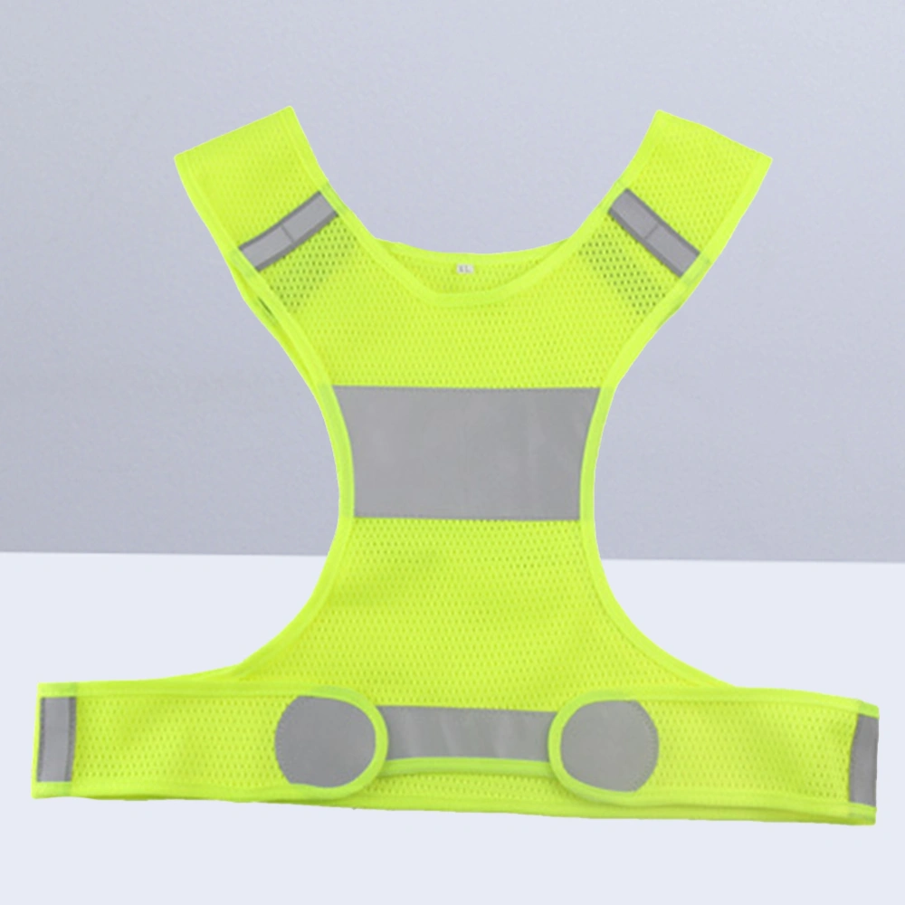 Reflective Comfy Vest for Running Cycling Adjustable Waist Ultra Light Runing Gear for Jogging Biking Motorcycle Walking Yellow