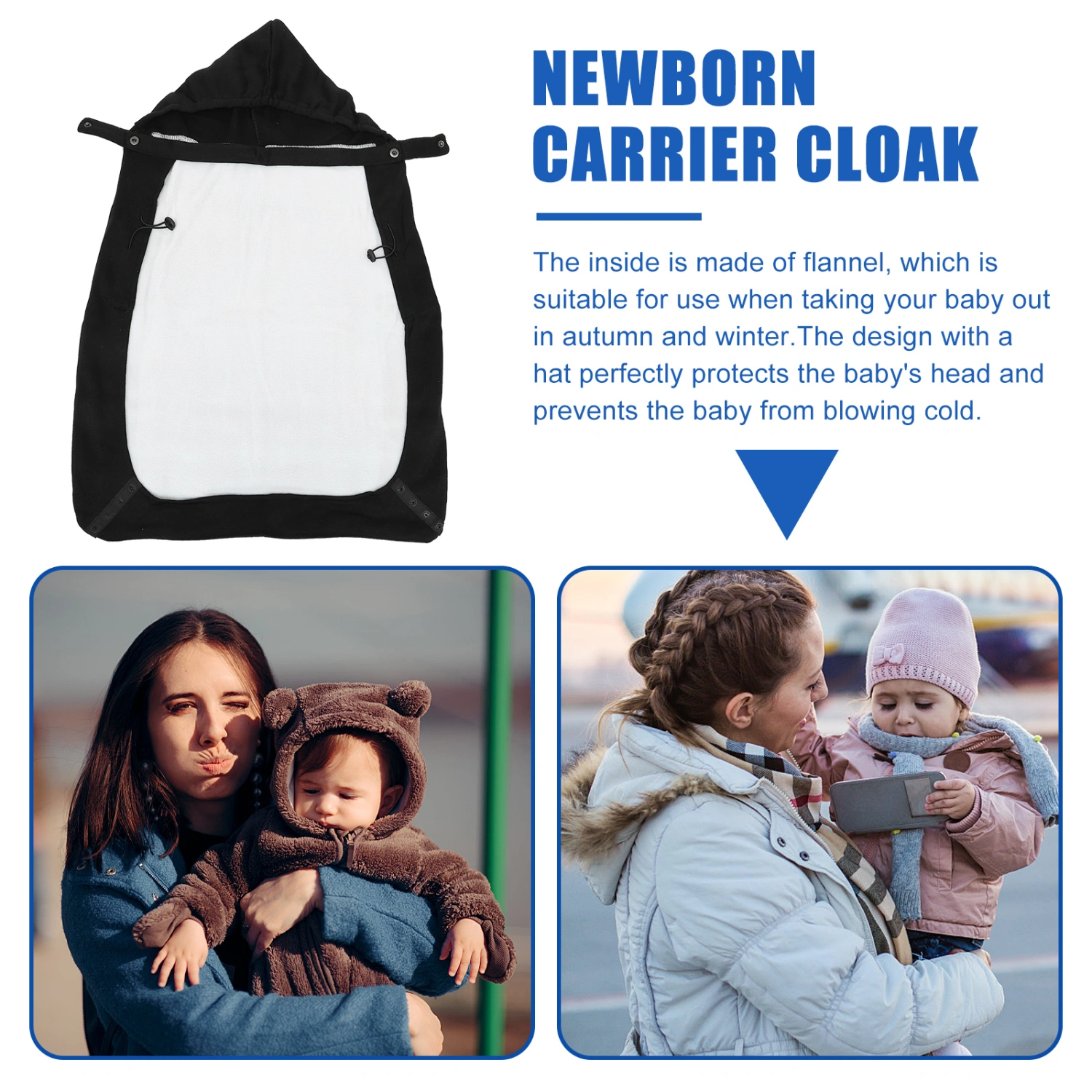 Baby Carrier Warm Cloak Newborn Strap Carrier Flannel Cloak for Autumn Winter