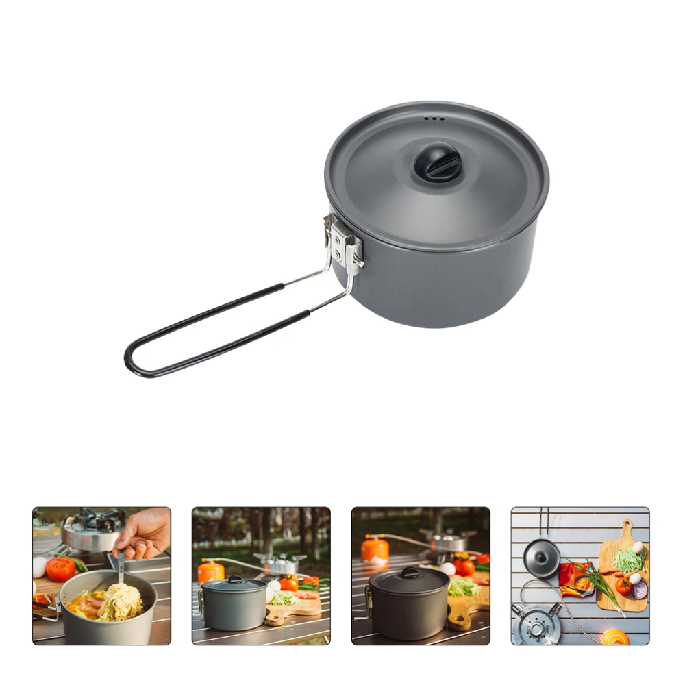 Camping Tableware Outdoor Portable Single Handle Instant Noodle Pot Cooking Pot