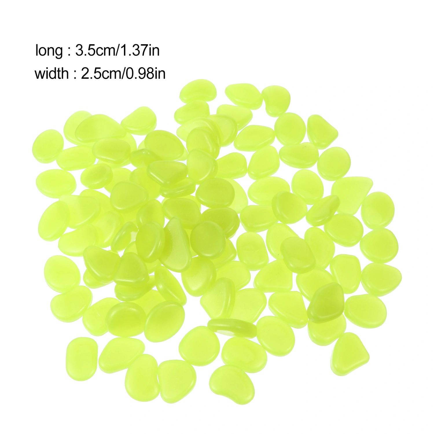 100Pcs Luminous Stones Glow in The Dark Garden Pebbles Rocks Fish Tank Decor