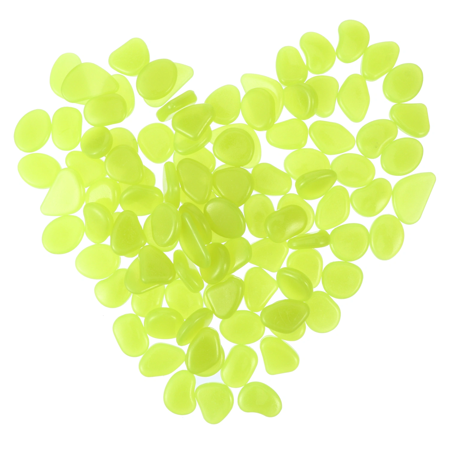 100Pcs Luminous Stones Glow in The Dark Garden Pebbles Rocks Fish Tank Decor