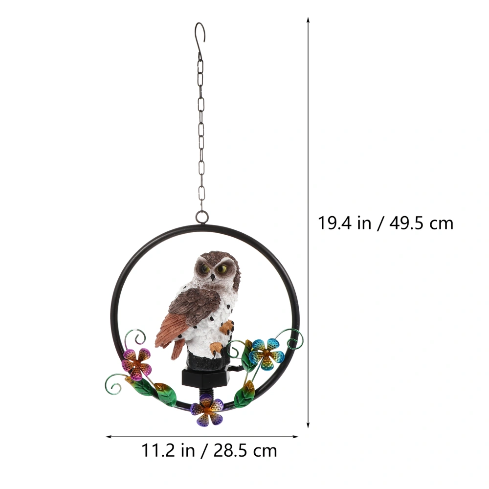 LED Solar Light Lamp Owl Shape Solar Night Lamp Hanging Lamp Landscape Lawn Lamp