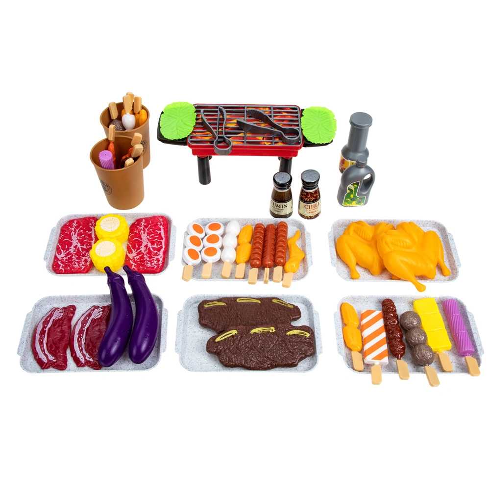 1 Set Kitchen Playset Pretend Barbecue Grill Toy Kabob Play Kitchen for Kids