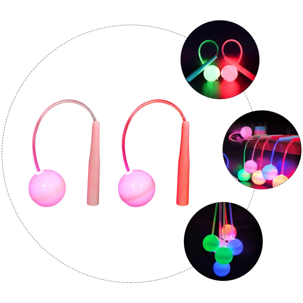 2Pcs Workout Jump Ropes Luminous Skipping Ropes Fitness Tools Mixed Color