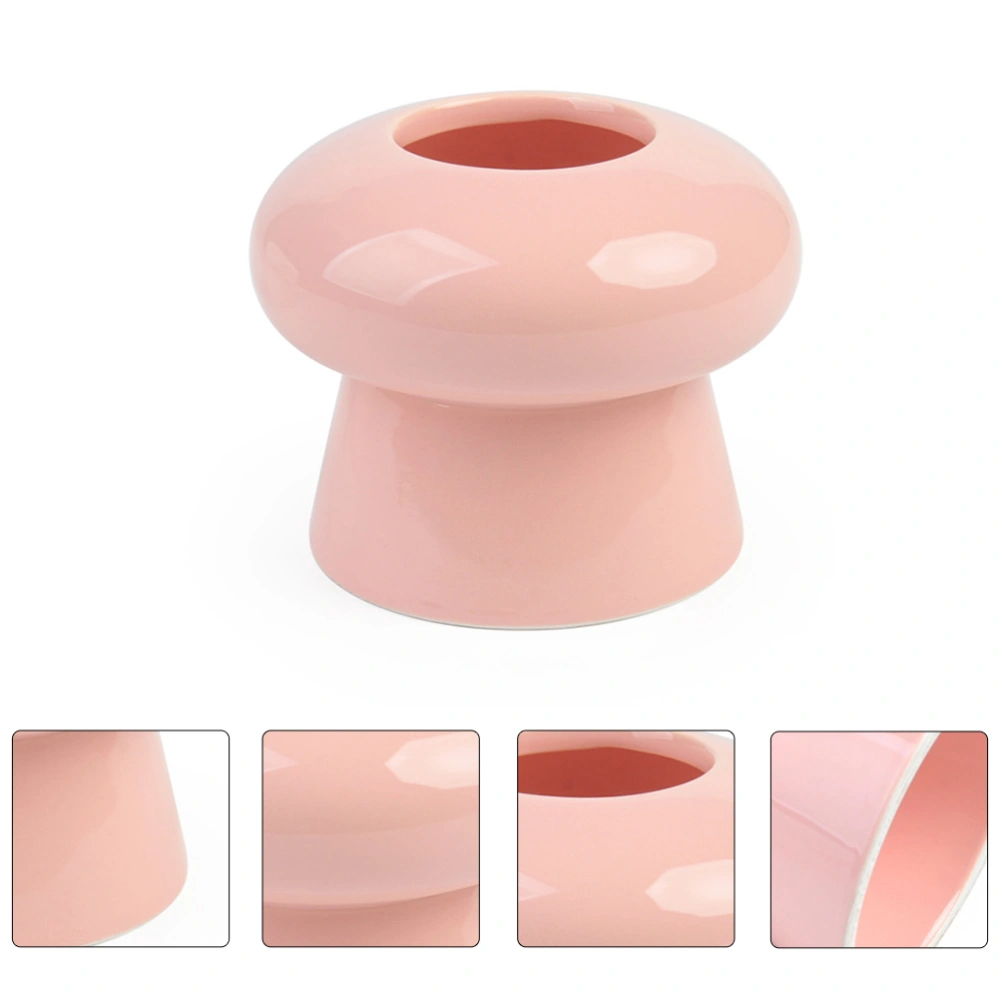 1PC Ceramic Pet Bowl Dog Cat Drinking Bowl High Feet Pet Bowl (Random Color）