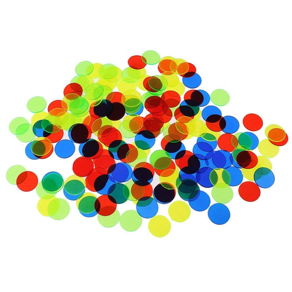 500Pcs 15mm Count Bingo Chips Bingo Game Cards Plastic Bingo Markers for Carnival Bingo Games(Random Color)