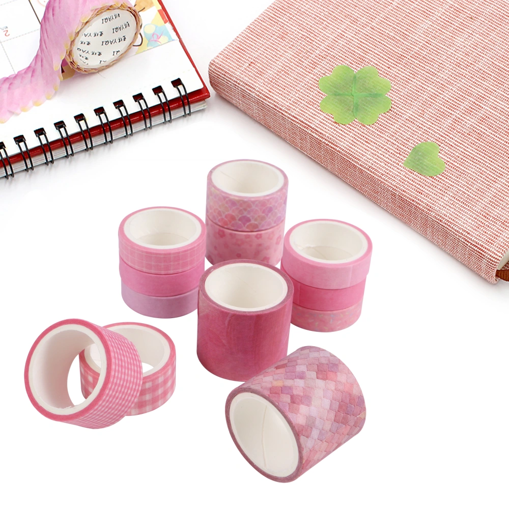 12pcs Retro Washi Tape Crafting Tape Scrapbook Adhesive Tape DIY Decorative Tape