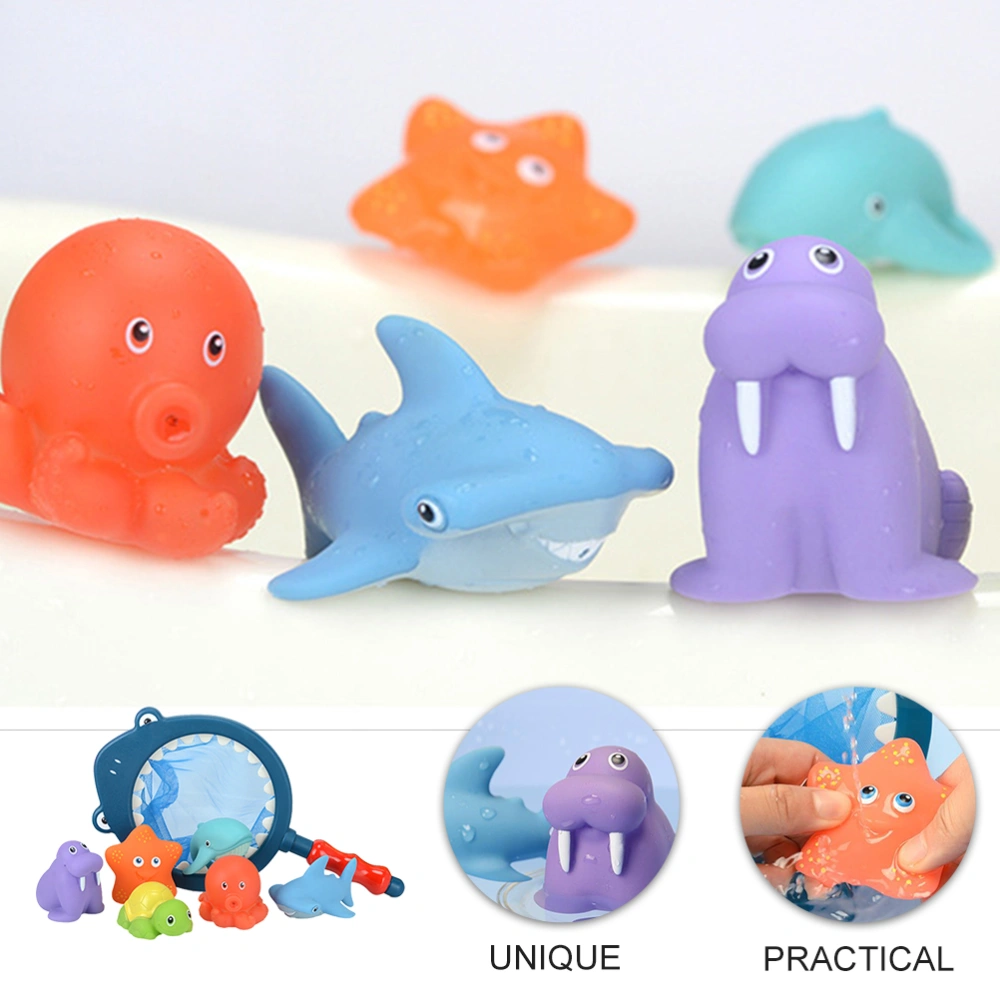 7pcs Animal Shape Baby Toy Water Spray Bathing Playthings Bathroom Bathtub Toy