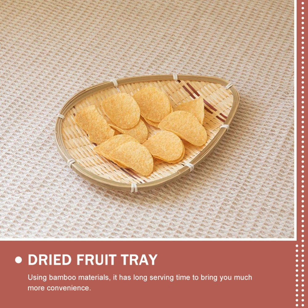 Dried Fruit Tray Desktop Candy Tray Bamboo Snack Storage Dish Exquisite Plate