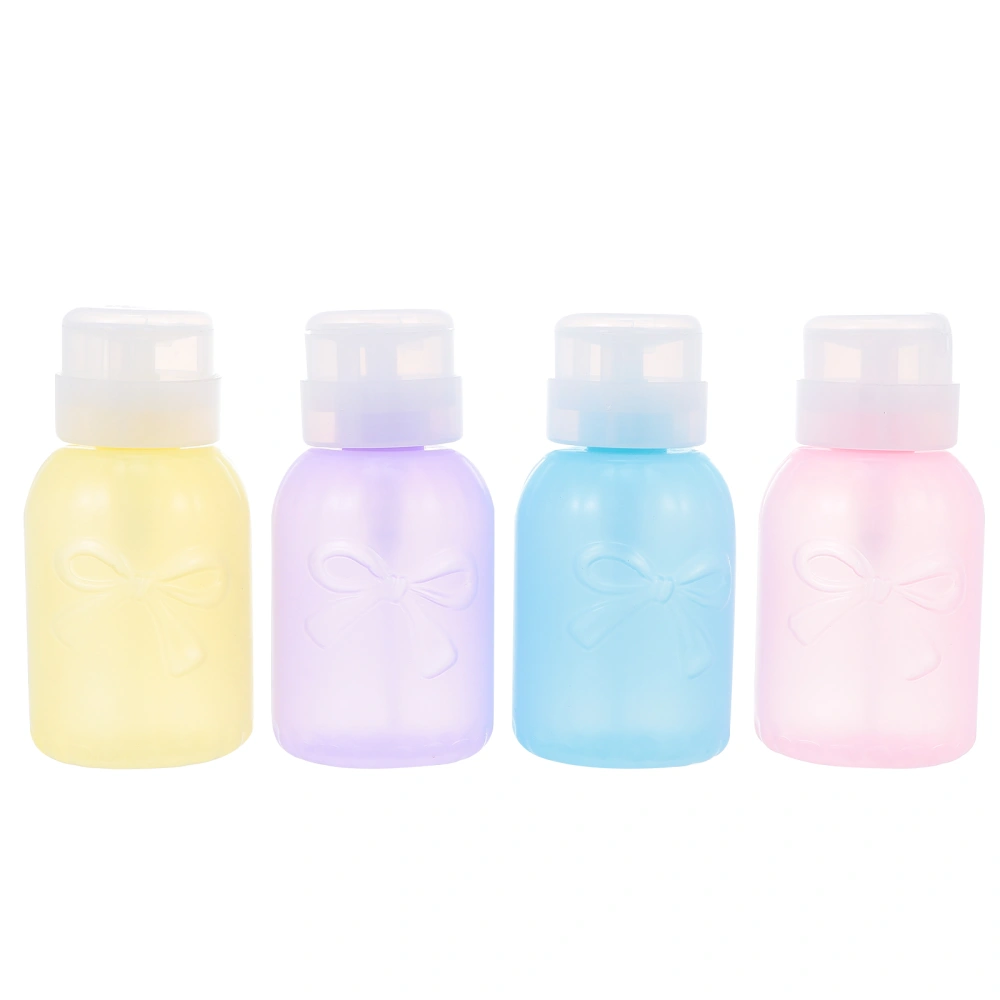 4 Pcs Plastic Nail Polish Remover Bottles Multipurpose Storage Containers