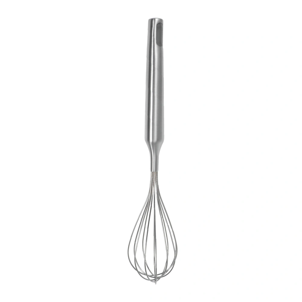 Stainless Steel Kitchen Gadget Baking Tool Egg Beater Manual Whisk Cream Mixer with Hanging Hole