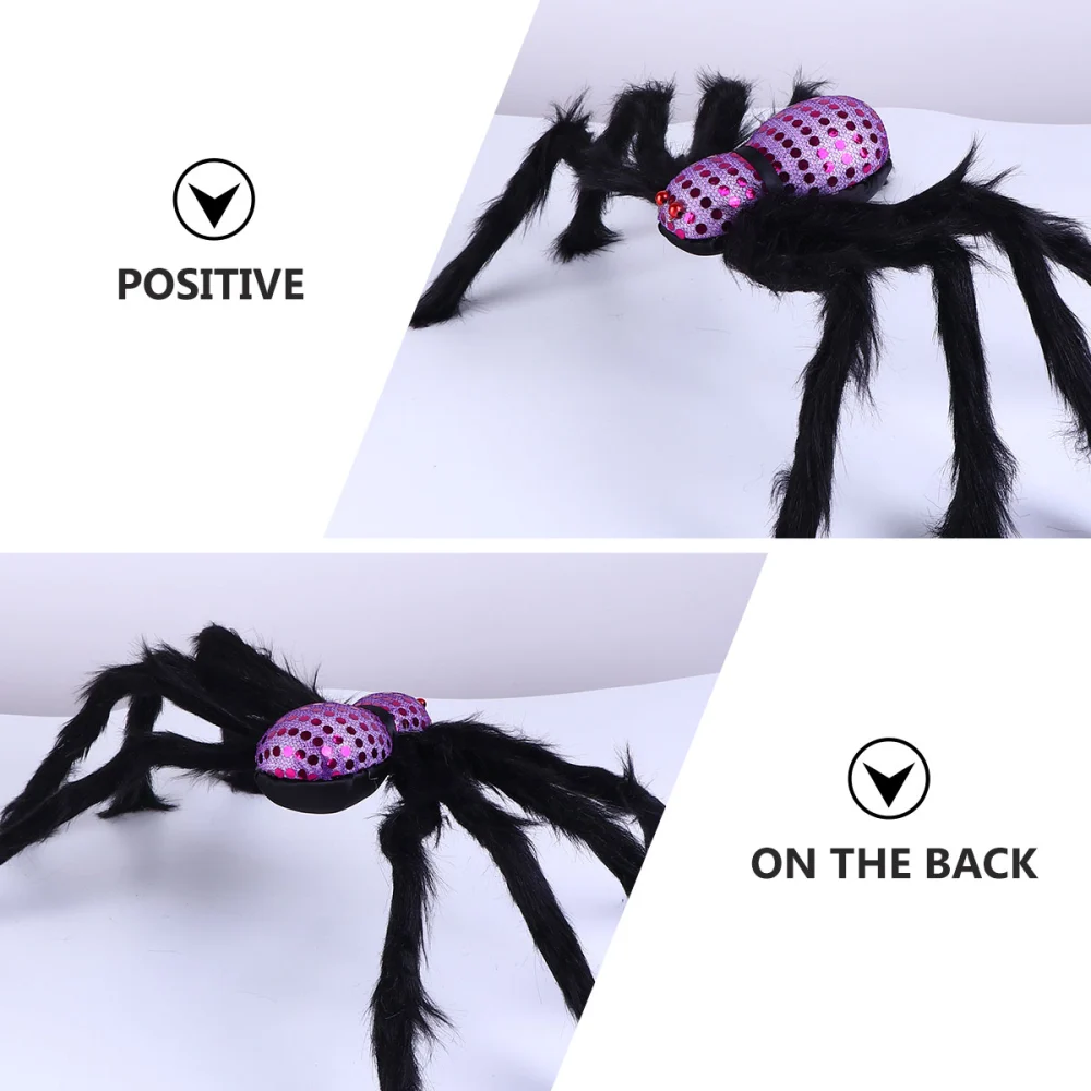 3pcs Artificial Spider Toys Plush Spider Simulation Spiders Halloween Prank Toys