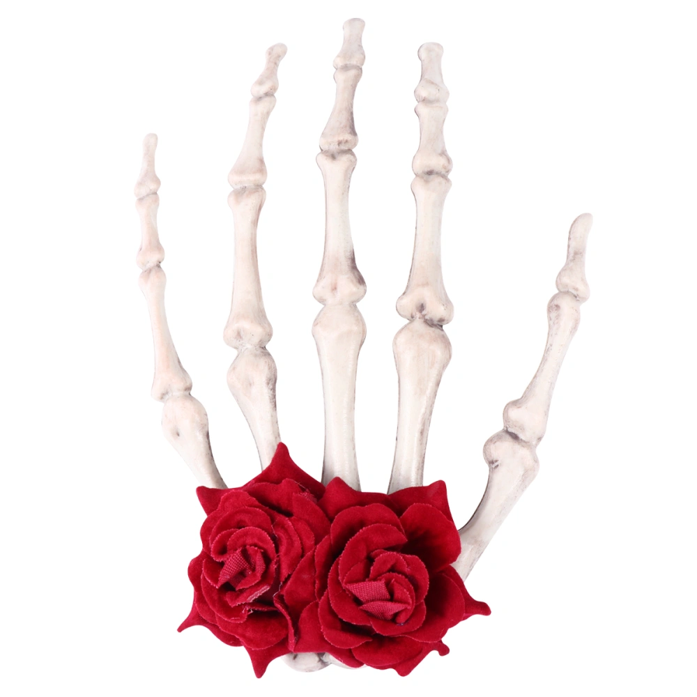 Halloween Headdress Skeleton Claw Clip Rose Skull Hand Hairpins Hair Accessories