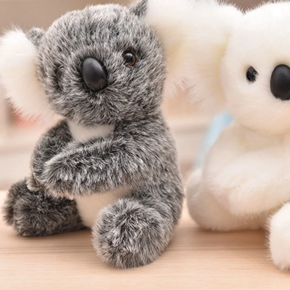 Adorable Simulation Koala Doll Funny Cartoon Children Toy for Home Office Decoration Birthday Gift (Grey, 28cm)